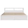 Miniatyrbilde 5 av 11: vidaXL Sengeramme med hodegavl hvit 180x200 cm heltre furu