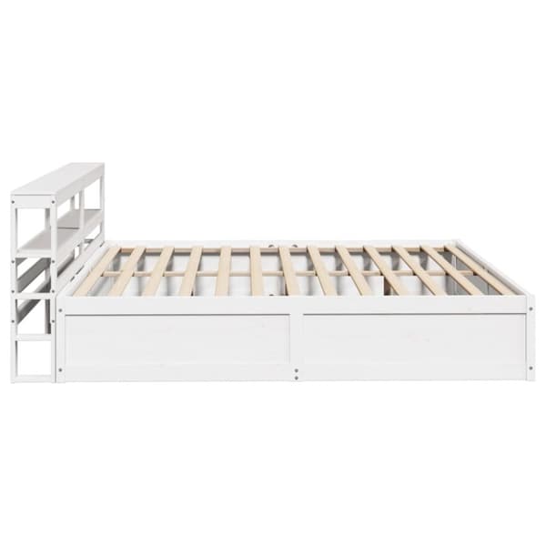 vidaXL Sengeramme med hodegavl hvit 180x200 cm heltre furu