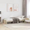 Miniatyrbilde 4 av 10: vidaXL Sengeramme uten madrass sonoma eik 90x200 cm konstruert tre