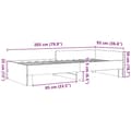 Miniatyrbilde 10 av 10: vidaXL Sengeramme uten madrass sonoma eik 90x200 cm konstruert tre