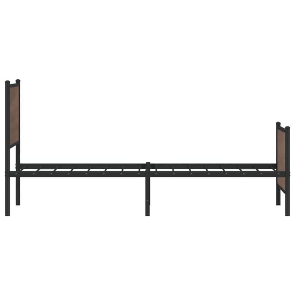 vidaXL Sengeramme i metall uten madrass brun eik 100x200 cm