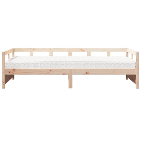 vidaXL Dagbädd med madrass 90x190 cm massiv furu