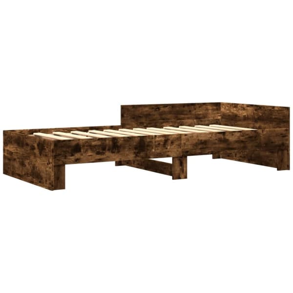 vidaXL Sängynrunko ilman patjaa savutammi 90x200 cm tekninen puu