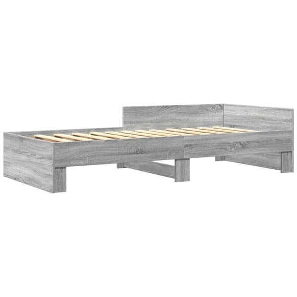 vidaXL Sängynrunko harmaa Sonoma 75x190 cm tekninen puu