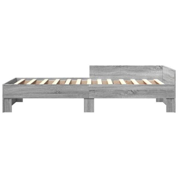 vidaXL Sängynrunko harmaa Sonoma 75x190 cm tekninen puu