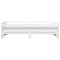 Miniatyrbillede 5 af 11: vidaXL daybed med udtræk og madrasser 90x200 cm massivt fyrretræ hvid