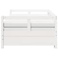 Miniatyrbillede 6 af 11: vidaXL daybed med udtræk og madrasser 90x200 cm massivt fyrretræ hvid