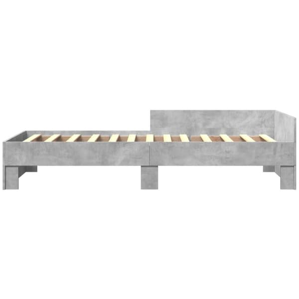 vidaXL sengeramme 75x190 cm konstrueret træ betongrå