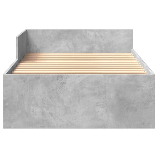 vidaXL sengeramme 75x190 cm konstrueret træ betongrå