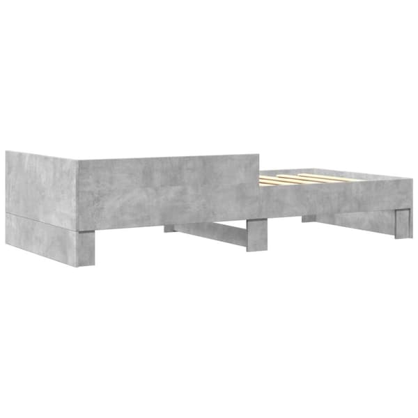 vidaXL sengeramme 75x190 cm konstrueret træ betongrå