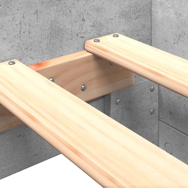 vidaXL sengeramme 75x190 cm konstrueret træ betongrå