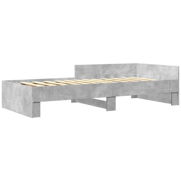vidaXL sengeramme 75x190 cm konstrueret træ betongrå