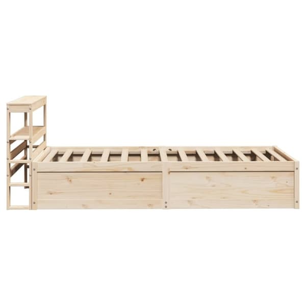vidaXL sengeramme med sengegavl 90x200 cm massivt fyrretræ