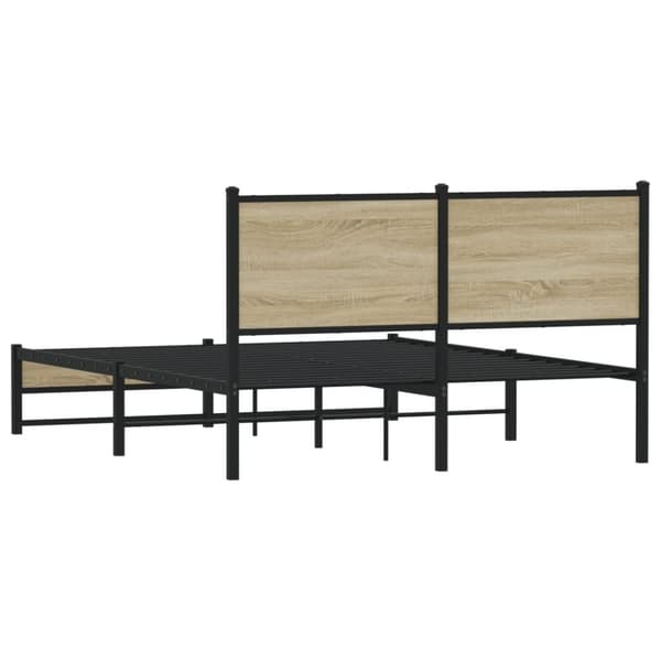 vidaXL sengeramme uden madras 140x190 cm metal sonoma-eg
