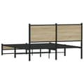 Miniatyrbillede 8 af 11: vidaXL sengeramme uden madras 140x190 cm metal sonoma-eg