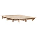 Miniatyrbilde 4 av 10: vidaXL Sengeramme uten madrass hvit 135x190 cm heltre furu