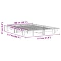 Miniatyrbilde 10 av 10: vidaXL Sengeramme uten madrass hvit 135x190 cm heltre furu