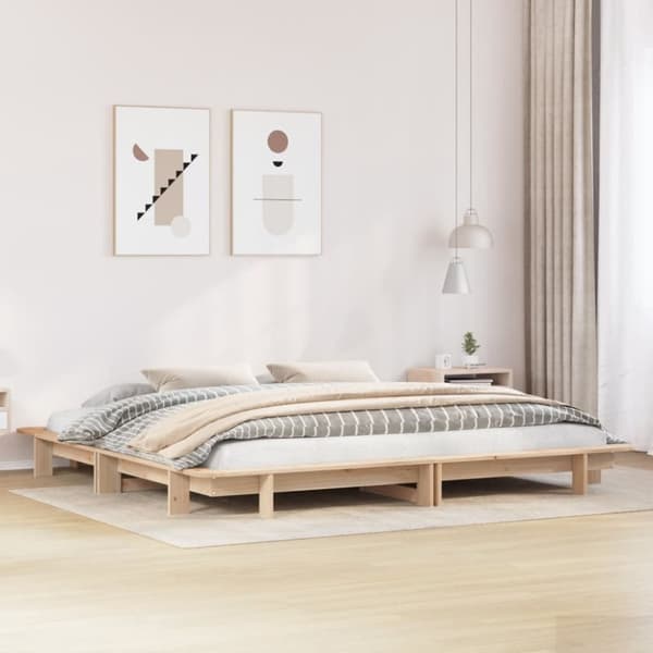 vidaXL Sängram utan madrass 160x200 cm massiv furu
