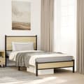 Miniatyrbillede 4 af 11: vidaXL sengeramme uden madras 100x190 cm metal sonoma-eg