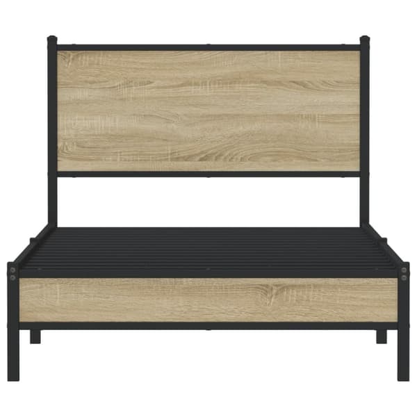 vidaXL sengeramme uden madras 100x190 cm metal sonoma-eg
