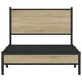 Miniatyrbillede 6 af 11: vidaXL sengeramme uden madras 100x190 cm metal sonoma-eg