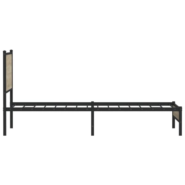 vidaXL sengeramme uden madras 100x190 cm metal sonoma-eg