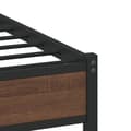 Miniatyrbillede 9 af 11: vidaXL sengeramme 90x190 cm uden madras metal brun egetræsfarve