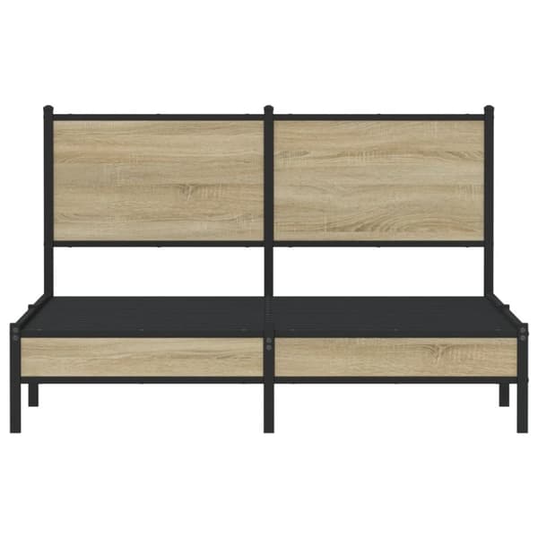vidaXL sengeramme uden madras 150x200 cm metal sonoma-eg