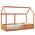 Miniatyrbillede 2 af 10: vidaXL sengeramme til husseng 90x200 cm massivt fyrretræ gyldenbrun