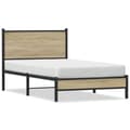 Miniatyrbilde 2 av 11: vidaXL Sengeramme i metall uten madrass sonoma eik 107x203 cm