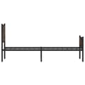 Miniatyrbilde 7 av 11: vidaXL Sengeramme i metall uten madrass røkt eik 75x190 cm