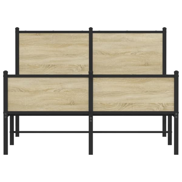 vidaXL Sengeramme i metall uten madrass sonoma eik 120x190 cm