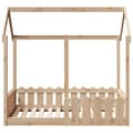 Miniatyrbilde 5 av 10: vidaXL Barnesengeramme 70x140 cm heltre furu