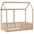Miniatyrbilde 1 av 10: vidaXL Barnesengeramme 70x140 cm heltre furu