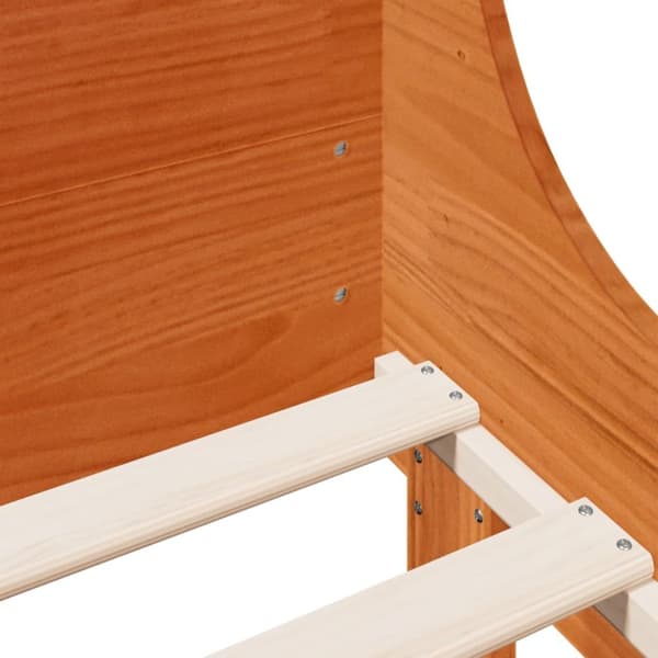 vidaXL Sengeramme uten madrass voksbrun 180x200 cm heltre furu