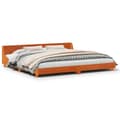 Miniatyrbilde 1 av 10: vidaXL Sengeramme uten madrass voksbrun 180x200 cm heltre furu