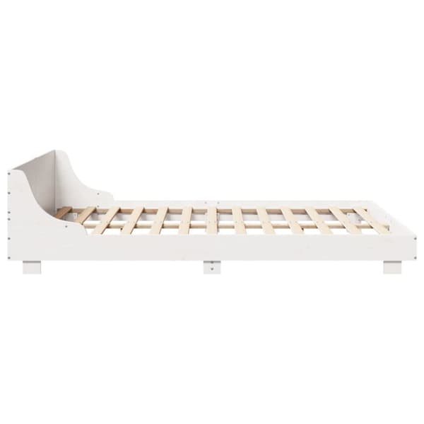 vidaXL Sengeramme uten madrass hvit 160x200 cm heltre furu