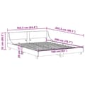 Miniatyrbilde 10 av 10: vidaXL Sengeramme uten madrass hvit 160x200 cm heltre furu