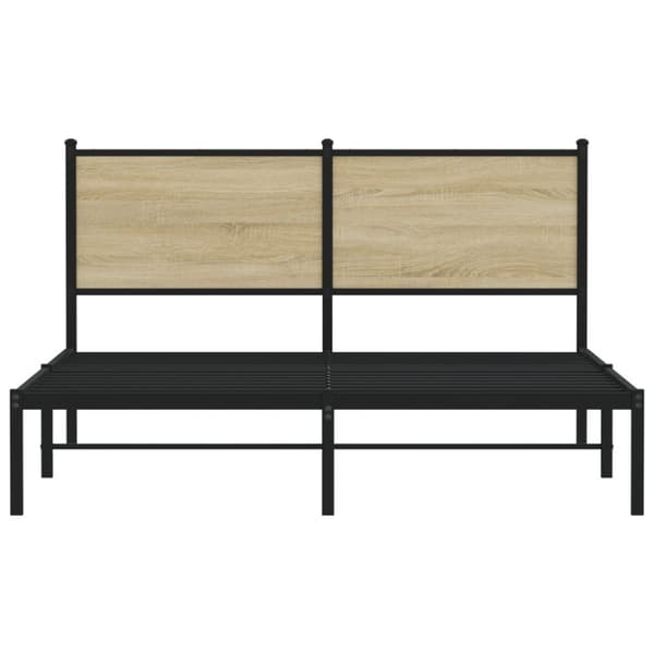 vidaXL Sengeramme i metall uten madrass sonoma eik 140x200 cm