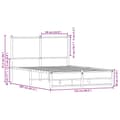 Miniatyrbillede 11 af 11: vidaXL sengeramme uden madras 120x200 cm metal røget egetræsfarve
