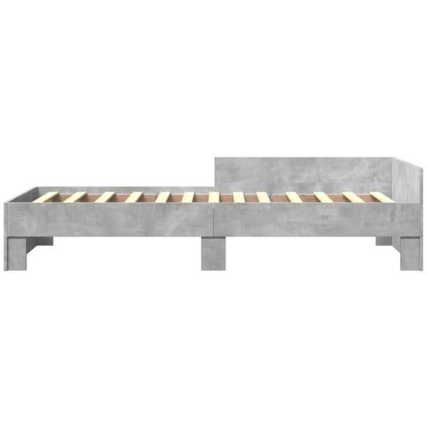 vidaXL sengeramme 90x200 cm konstrueret træ betongrå