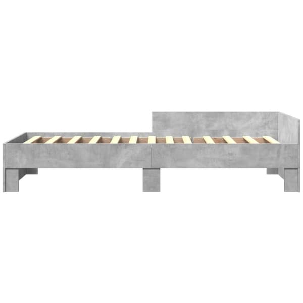 vidaXL Sängynrunko betoninharmaa 100x200 cm tekninen puu