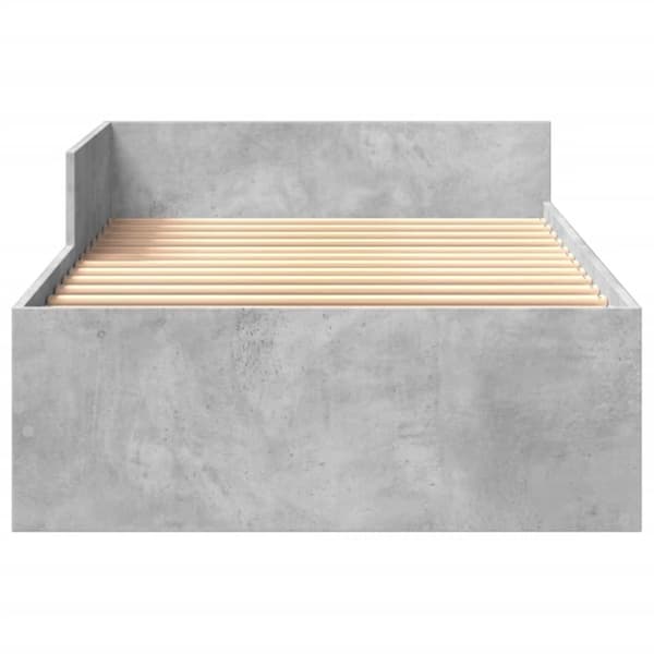 vidaXL Sängynrunko betoninharmaa 100x200 cm tekninen puu