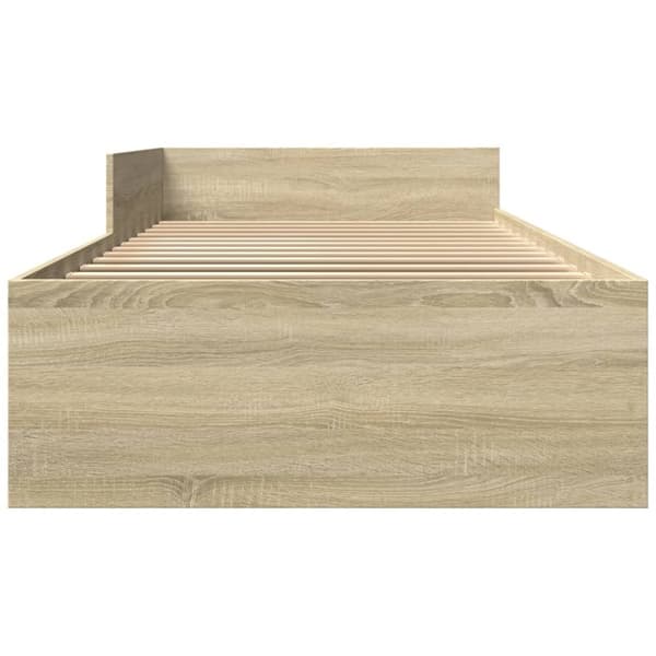 vidaXL sengeramme 100x200 cm konstrueret træ sonoma-eg