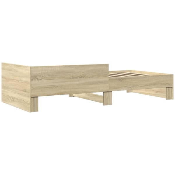 vidaXL sengeramme 100x200 cm konstrueret træ sonoma-eg