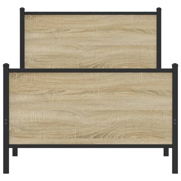 vidaXL sengeramme uden madras 80x200 cm metal sonoma-eg