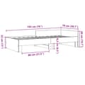 Miniatyrbilde 10 av 10: vidaXL Sengeramme svart 75x190 cm konstruert tre