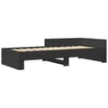 Miniatyrbilde 1 av 10: vidaXL Sengeramme svart 75x190 cm konstruert tre