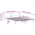 Miniatyrbilde 10 av 10: vidaXL Sengeramme uten madrass 160x200 cm heltre furu