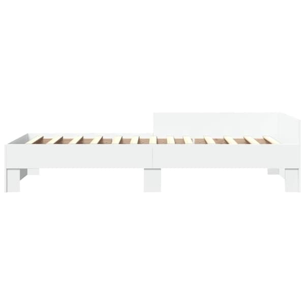vidaXL Sengeramme hvit 75x190 cm konstruert tre